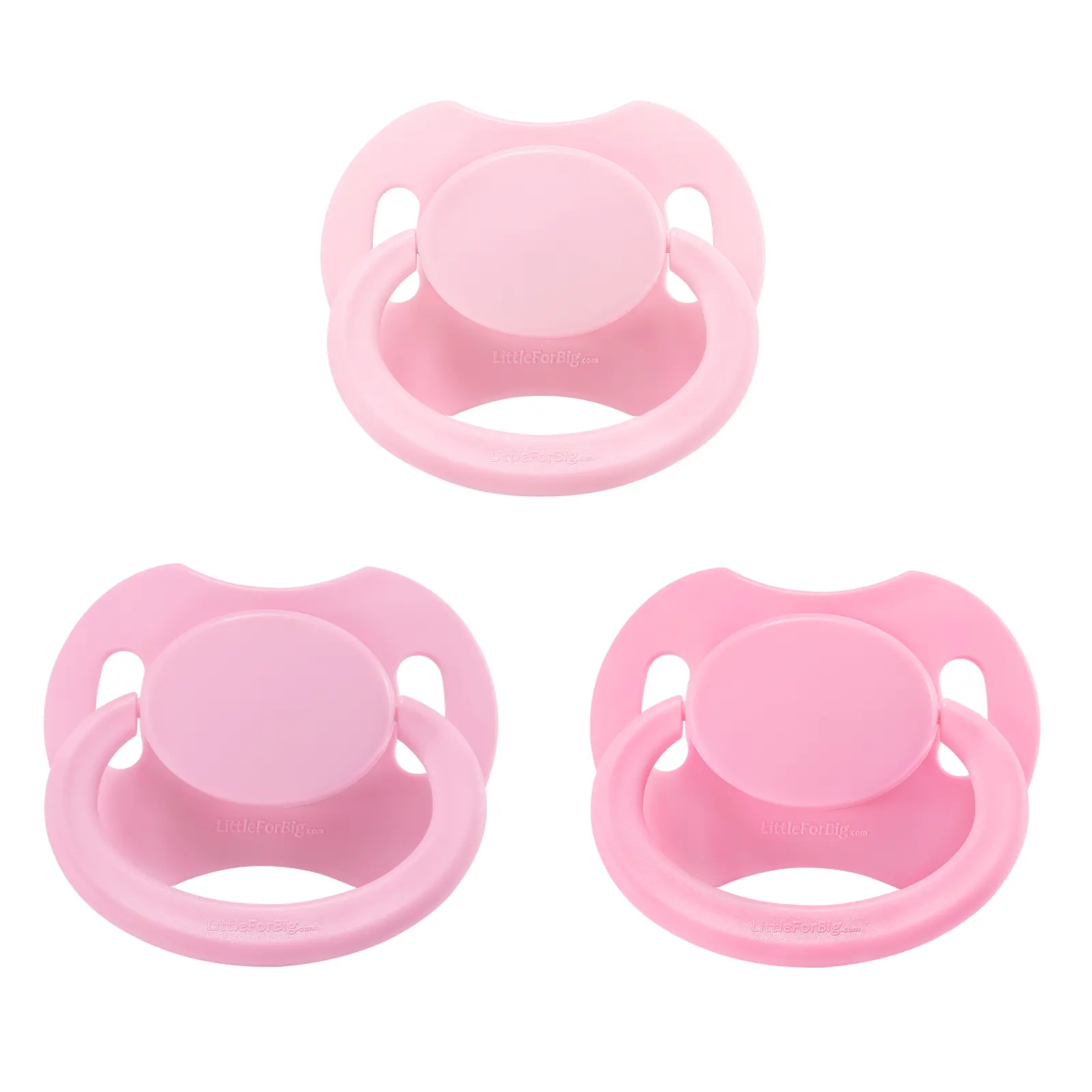 LittleForBig Bigshield Generation-II Adult Sized Pacifier Overload 3 Paci Pack, 3 Pink Shades, DIY Collectible, Removable Components