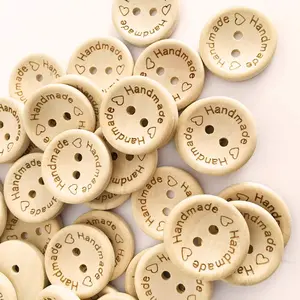 100 count Wooden  Buttons, Assorted Wooden Sewing Buttons, 20mm