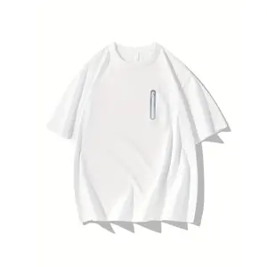 NewBdhjydb Men'S Summer Casual T-Shirt - Black & White Contrast Color Block Design, V-Neck Short Sleeve Regular Fit, Breathable Fabric for Daily Wear & Outdoor Activities, Versatile Clothing, Modern Fashion, Quality Stitching, Stylish Top, Streetwear Styl