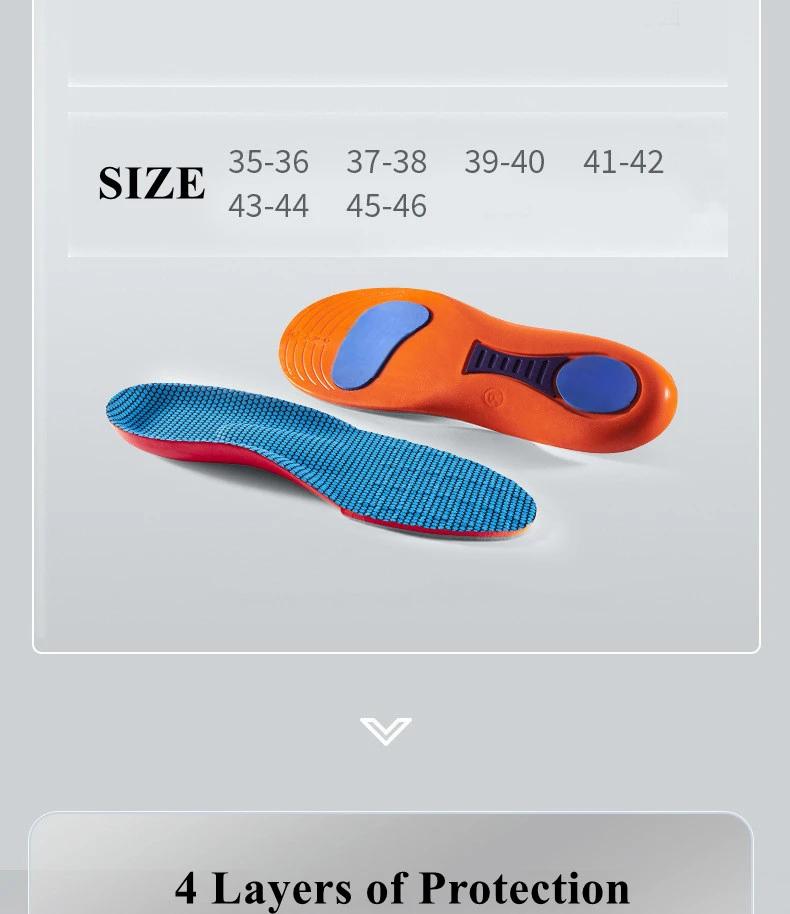 Orthopedic Insoles for Shoes Men Women Brand Arch Support Air Insole for Feet Shock-absorbing Baskets Sport Running Shoe insole