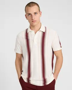 Express Vertical Striped Luxe Pique Polo