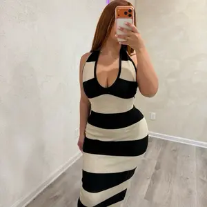 Ella dress  Striped Halter neck 2944