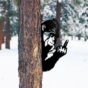 2026 Latest Bigfoot Metal Sign,Flip Bigfoot, Peek-A-Boo Bigfoot, Metal Peek-A-Boo Flip Bigfoot, Peek-A-Boo Bigfoot, Garden Decor “Peek-A-Boo Bigfoot” Garden Decoration Yard Sign Peace Decorative Signage Cutout Sneaky Posters