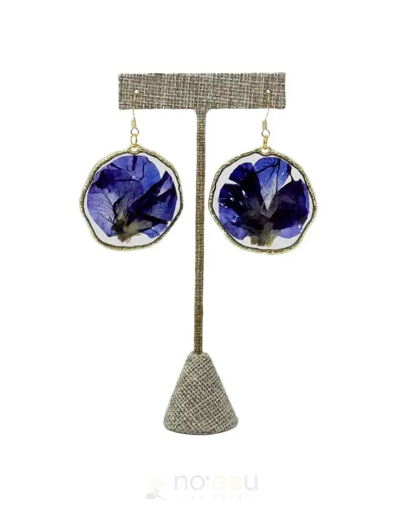 KA PUNANA MELI - Butterfly Pea Pua Resin Earring