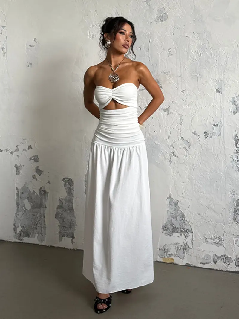 long summer dress cut out - TikTok Shop