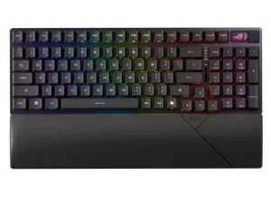 ASUS ROG Strix Scope II 96 RX Wireless Optical Gaming Keyboard - 96% Full-Size, Tri-Mode Connectivity, Pre-lubed ROG RX Red Linear Switches ABS Keycaps, RGB, PC/Mac Support - Black