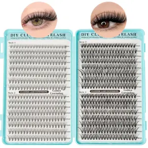 20D/30D eyelash cluster, DIY cat's eye segmented false eyelash cluster, fluffy natural soft simulated false eyelash, D curl, 8-16mm mixed length, suitable for homemade household extension, travel, dating, etc., and can be reused.