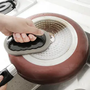 Magic Emery Sponge Brush Wipe Eraser Cleaner Kitchen Bath Rust Strong Decontamination Cleaning Tools With Handle Household Tools，for Kitchen, Pots, Pans & Stovetops