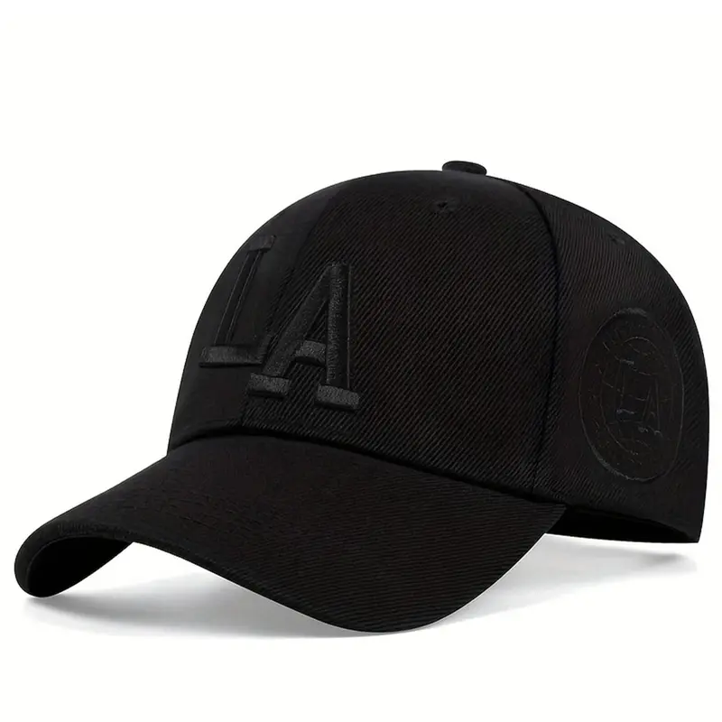 LA Letter Embroidered Baseball Cap, Cool Casual Outdoor Sports Hat for Men & Women, Adjustable Sun Protection Cap for Daily Wear