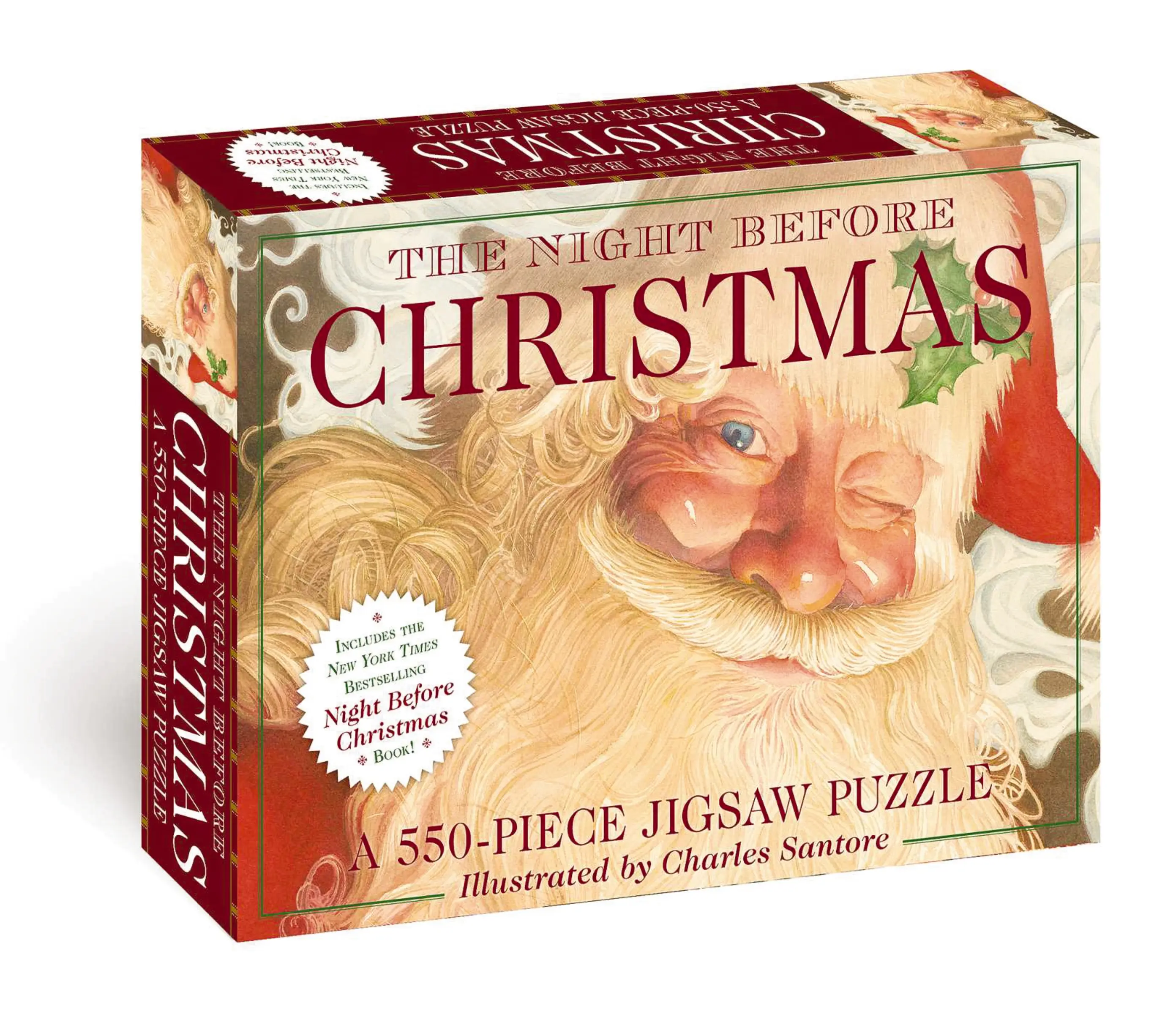 The Night Before Christmas: 550-Piece Jigsaw Puzzle and   Book: A 550-Piece Family Jigsaw Puzzle Featuring The Night Before Christmas! (The Classic Edition) by Charles Santore||Thomas Nelson [Jigsaw Puzzle]