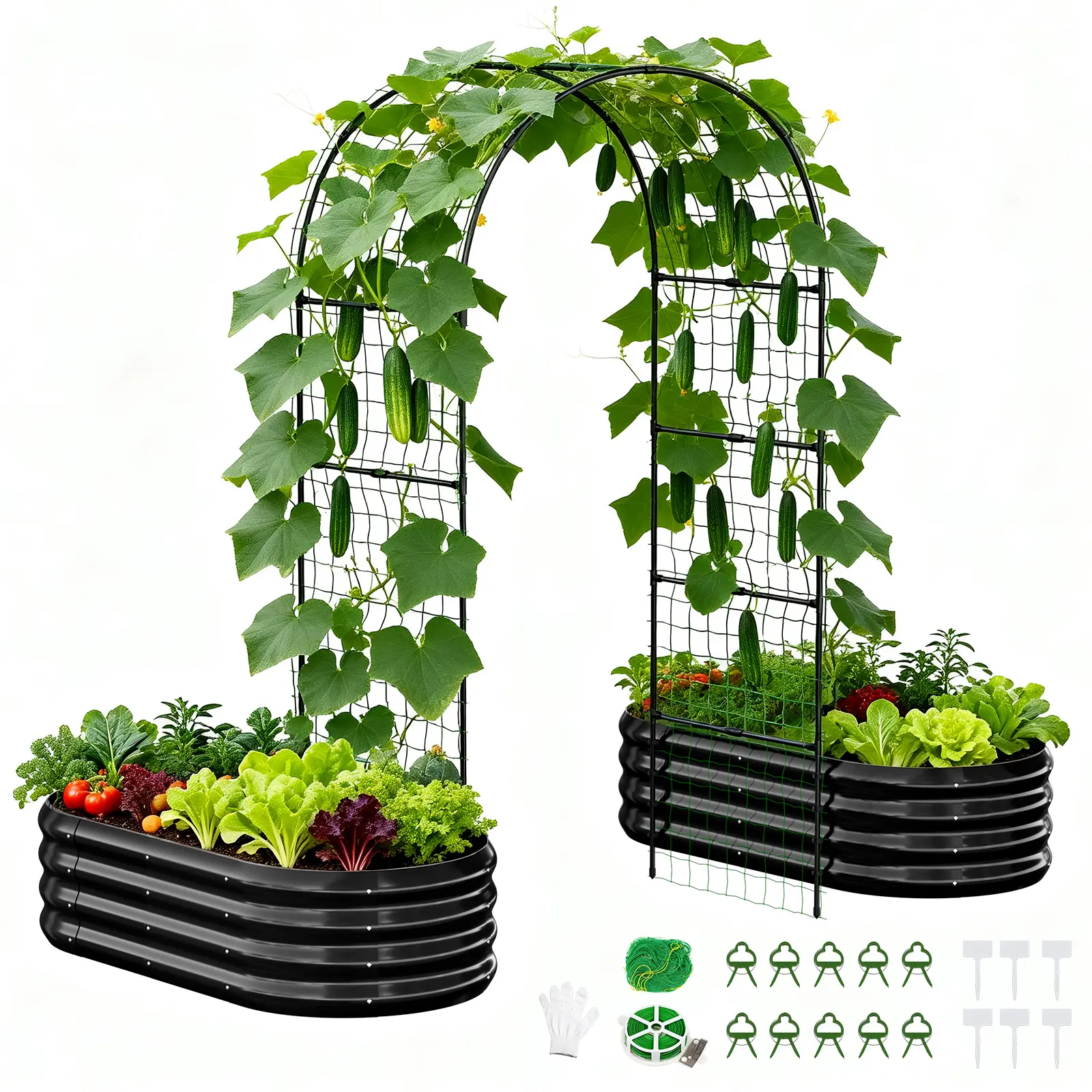 47"L × 87"H Black - Curved