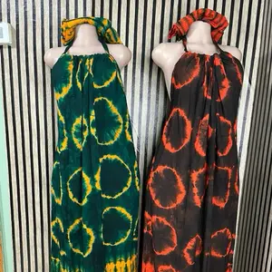 Dera Women's Backless Tie-Up Long Elegant Vacation Dress in Green Leopard Print & Abstract Patterns Casual Summer Wear Formal Sleeveless Womenswear Style Piece Chic