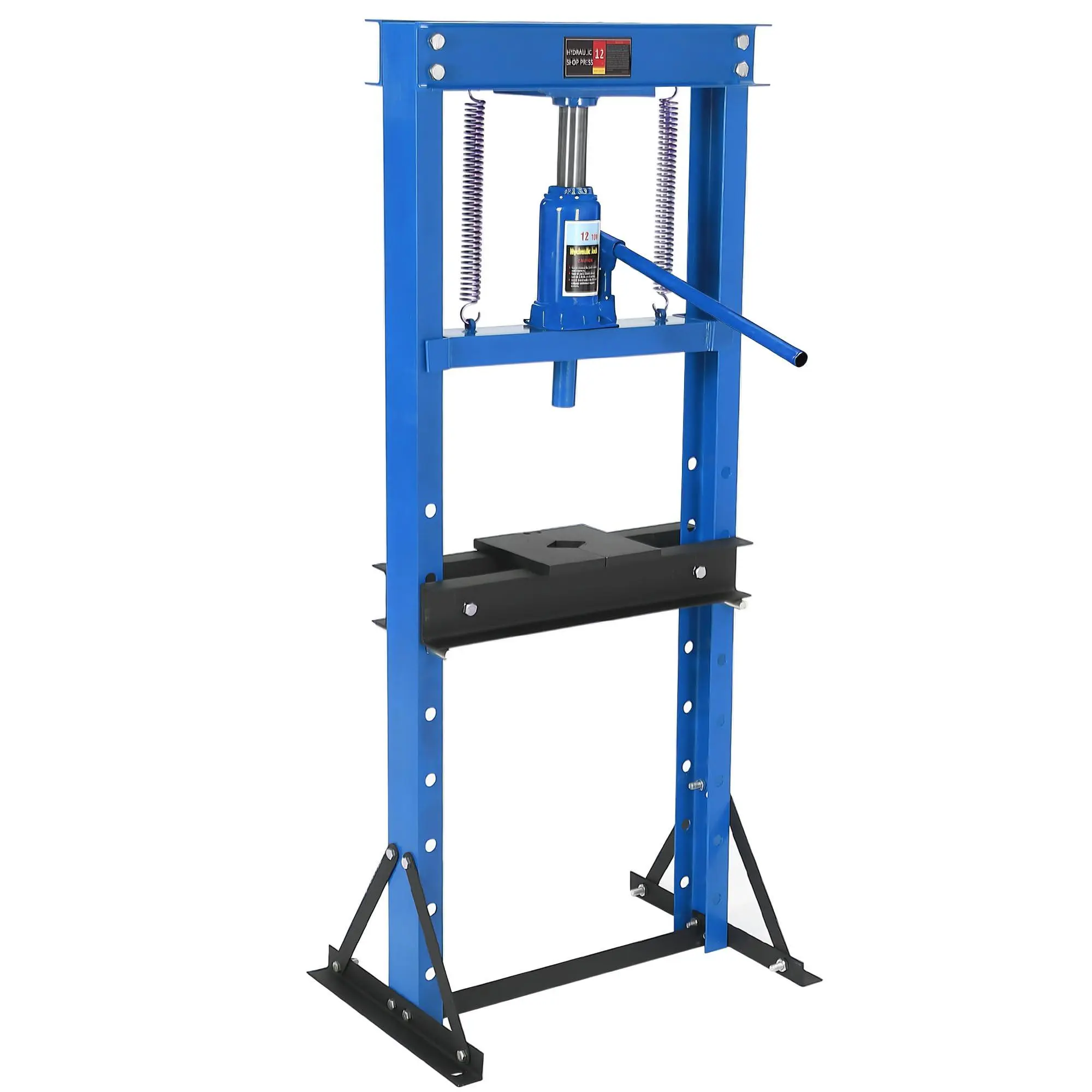 12-ton hydraulic press, heavy-duty adjustable H-frame garage floor ...