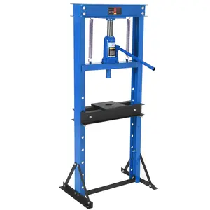 12-ton hydraulic press, heavy-duty adjustable H-frame garage floor press with punch plates for straightening bent or pressed parts for straightening/car repair/garage use,Blue