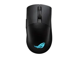 Asus ROG Keris Wireless AimPoint Gaming Mouse, Tri-mode connectivity (2.4GHz RF, Bluetooth, Wired), 36000 DPI sensor, 5 programmable buttons, ROG SpeedNova, Replaceable switches, Paracord cable, Black