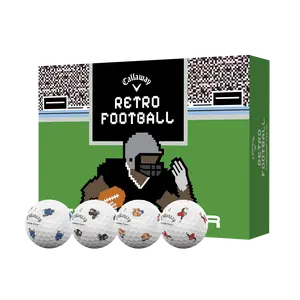 Callaway Golf Chrome Tour Retro Football Golf Balls in White Callaway Golf Chrome Tour Retro Football Golf Balls in White