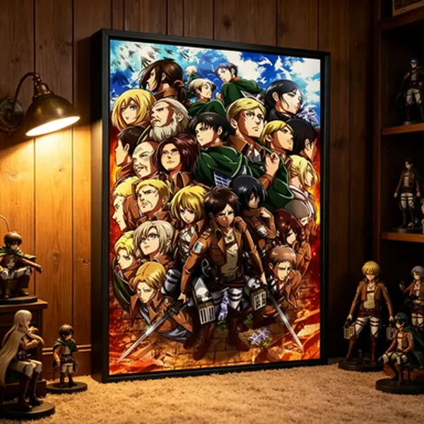 Attack on Titan Tribute Posters & Prints - Home Decor Wall Art with Heartbreaking Character Stories for Home Decoration