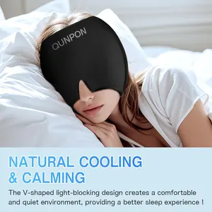 2PCS Migraine Relief Cap, Hot & Cold Headache Hat Gel Ice Pack Mask, Face Compress Heating Cooling