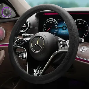 34cm-40cm Steering Wheel Cover,Universal Silicone Steering Wheel Protector Non-Slip Anti-Scratch Steering Wheel Cover for Men Women,Beige