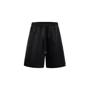 CROSS LEATHER SHORTS Faux Menswear