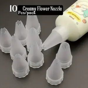 Cersei Reusable Cream Nozzles, Durable Plastic Baking Tools, Easy-Clean, Ideal for Cakes & Pastries, Baking Supplies