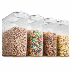 Keil 4 Pack Cereal and Dry Food Storage Container 135.5 Oz. Rebrilliant