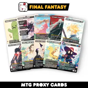 Final Fantasy Complete Proxy Set - 21 Cards to Choose From - Sephiroth, Cloud, Yuna, Kefka, & More! Perfect for your Commander Decks!