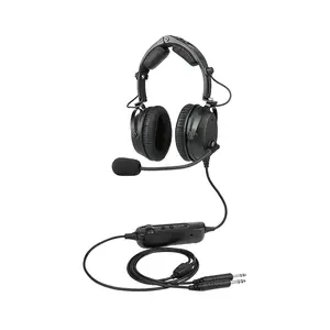 ANR Aviation Headset with Bluetooth for Pilots, Active Noise Canceling with MP3 Input, Faux Leather Ear Cushions, GA Dual Plugs, Include Headset Bag