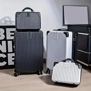 2024 Durable Minimalist Solid Color Hardside Carry-On Luggage - Premium Business Travel Companion with Enhanced Thickening, Smooth Rolling Wheels, and Stylish Single Tone Design for Effortless Portability