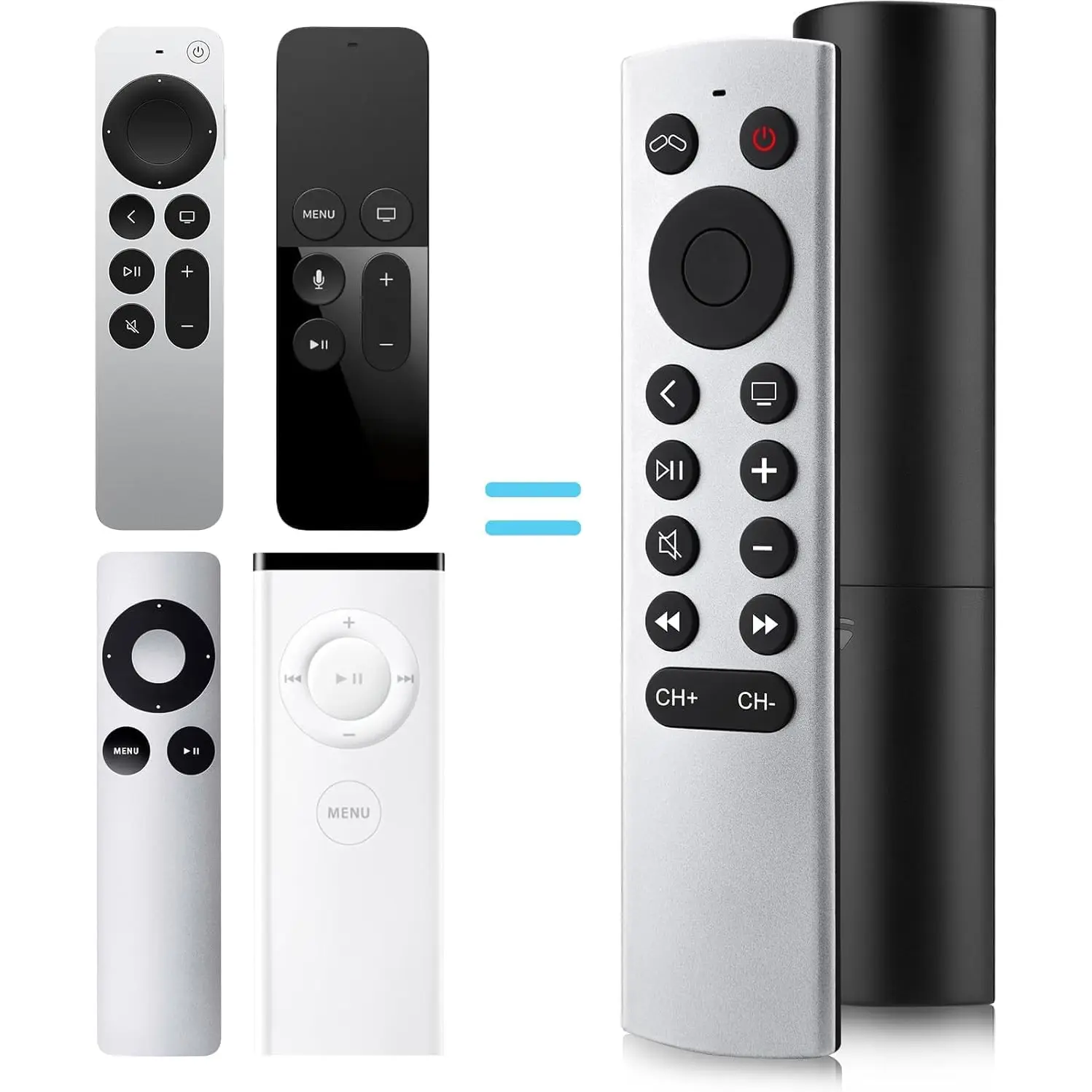 Button-Equipped Replacement Remote Control Accessory for TV 4K/HD Devices