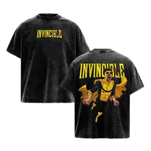 Invincible Inspired Vintage Comic Graphic T-Shirt Retro Flying Punch Hero Streetwear Tee