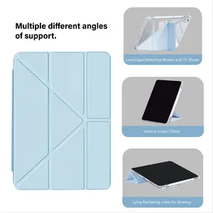 Transparent Acrylic Tablet Case for iPad Pro/air 1/2/3/4/5/6/7/m3, Magnetic Simple Protection, Y Fold Design, Compatible with Multiple Models