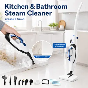 [Flash Sale] GLEEHILL 10-in-1 Electric Steam Mop & Handheld Cleaner for Floor, Tackles Grease & Sticky Messes in Kitchen, Fast Heat-Up High Pressure Steamer for Oven Stove Grout Tile Window, Heavy Duty Chemical Free Multi-Purpose Cleaning Tool 2026