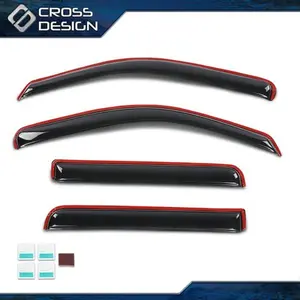CROSSDESIGN 4PC AVS Ventvisor In-Channel Window Deflectors Fits 2022-2025 Nissan Frontier