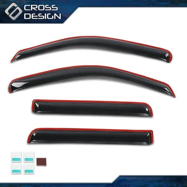 CROSSDESIGN 4PC In-Channel AVS Ventvisor Window Deflectors, Automotive Car Accessories Auto Parts Accessories, Fits 2022-2025 Nissan Frontier