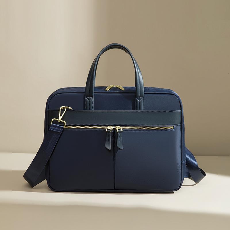 Waterproof 16-inch Laptop Bag with Suitcase Fastening Strap Commuter Tote for Office Use Compatible with MacBook Pro Ultra-Large Capacity Shockproof Insulating Layer Multi-Compartment Storage