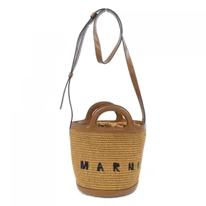 Pre-owned MARNI Cotton Shoulder Bags TROPICALIA BASKET Nylon Calf Leather Bag