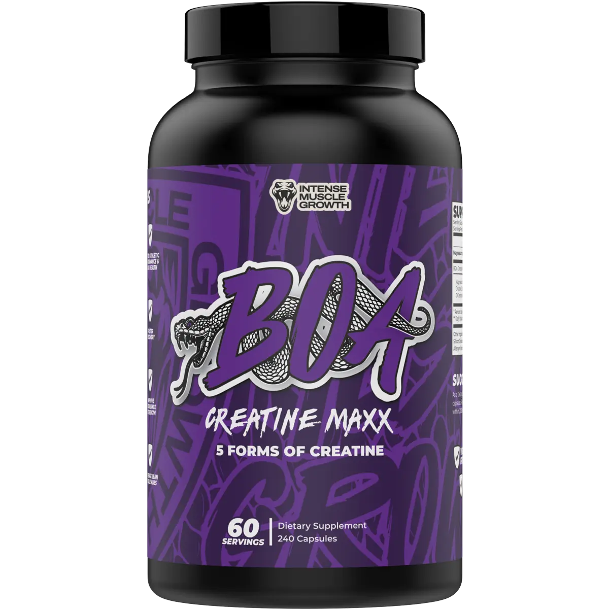 BOA Creatine Maxx Capsules | Multi Source Creatine Supplement | Performance & Recovery Support | 240 Capsules | 60 Servings
