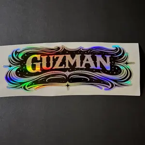 Custom names- black holographic sticker Custom names- black holographic sticker