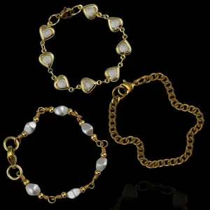 18K Gold and Pearl Baby Bracelets | 100% Waterproof and Non-Tarnish