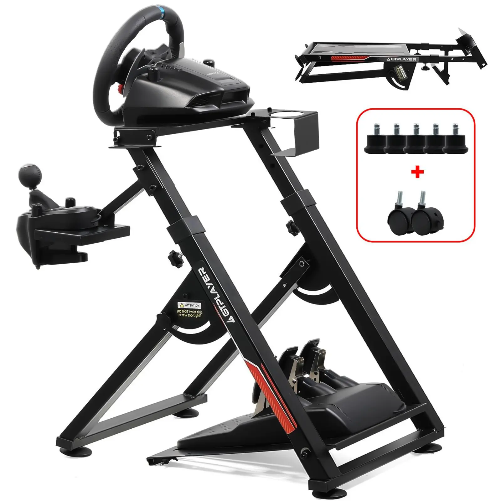 GTPLAYER Sim Racing Wheel Stand for Logitech G25 G27 G29 G920 G923 GTPLAYER Sim Racing Wheel Stand for Logitech G25 G27 G29 G920 G923
