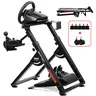 GTPLAYER Sim Racing Wheel Stand - Sturdy Carbon Steel Metal Frame Console Accessory for Logitech G25,G27,G29,G920,G923 & Thrustmaster T330TS, Wired Gaming Controller Mount for Gaming Stuff (Pedals Not Included)