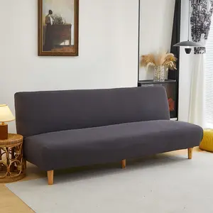 Four Seasons Universal Solid Color Jacquard Sofa Bed Cover, Foldable Design for Armless Sofas, Protective Cover Suitable for Living Rooms and Offices, Enhancing Home Decoration.
