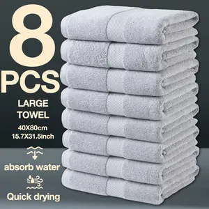 Luxury High-Quality Bathroom Set, Extra Large Thick Soft Face Towels 40x80cm, Quick-Dry Absorbent Cotton, Perfect for New Year Gift