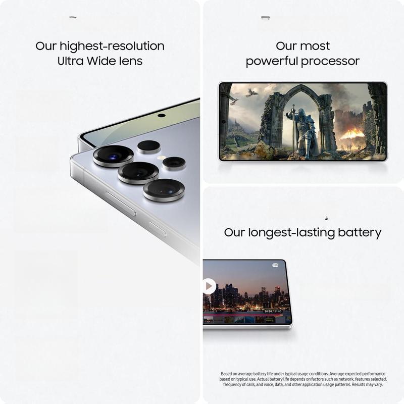 REFURBISHED Samsung Galaxy S25 Ultra 256GB 2025 Titanium Silverblue - Unlocked - Premium