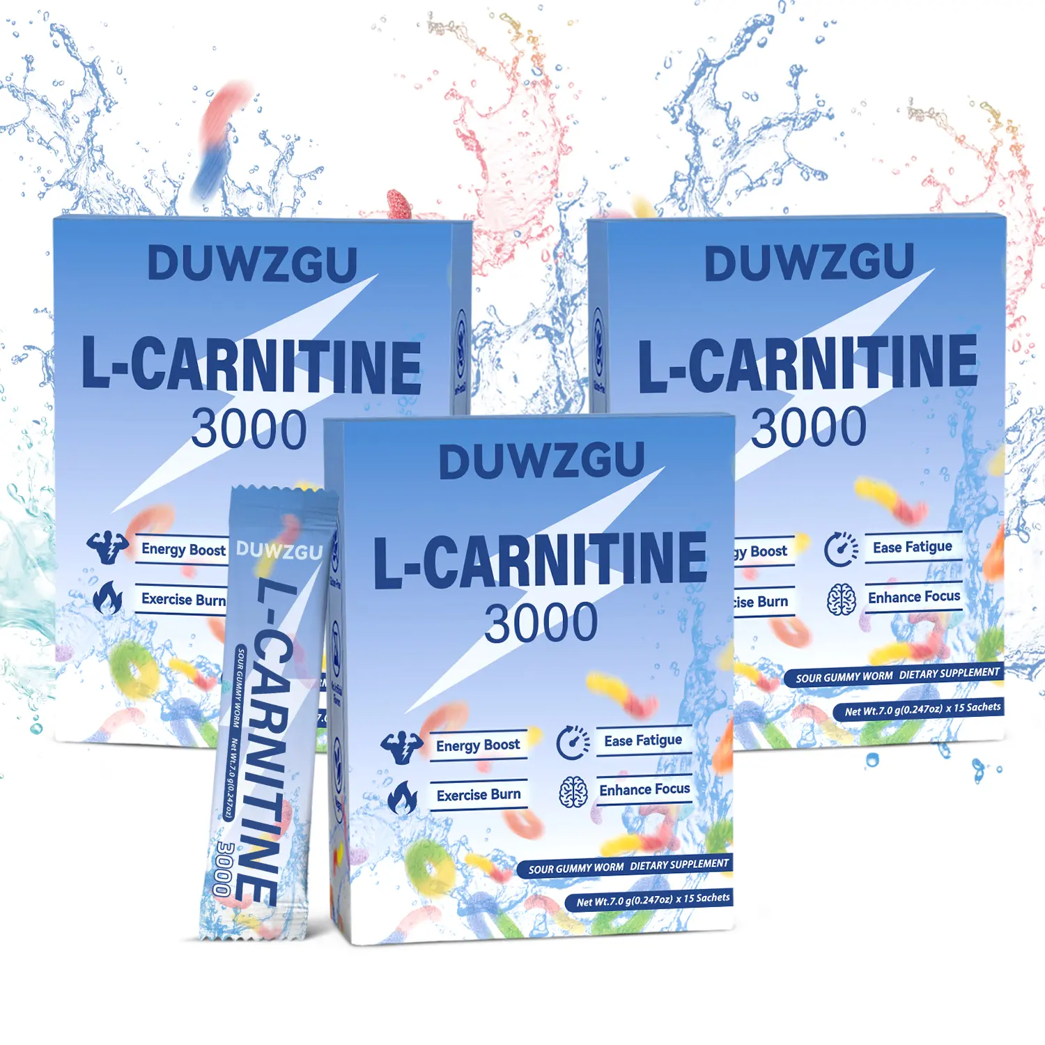 Extra Strength Carnitine Advanced Dietary Supplement - 3000mg Per Serving, Athletic Amino Acid with Amino Support, Workout Boost for Youth Fitness, Prop 65 Safe