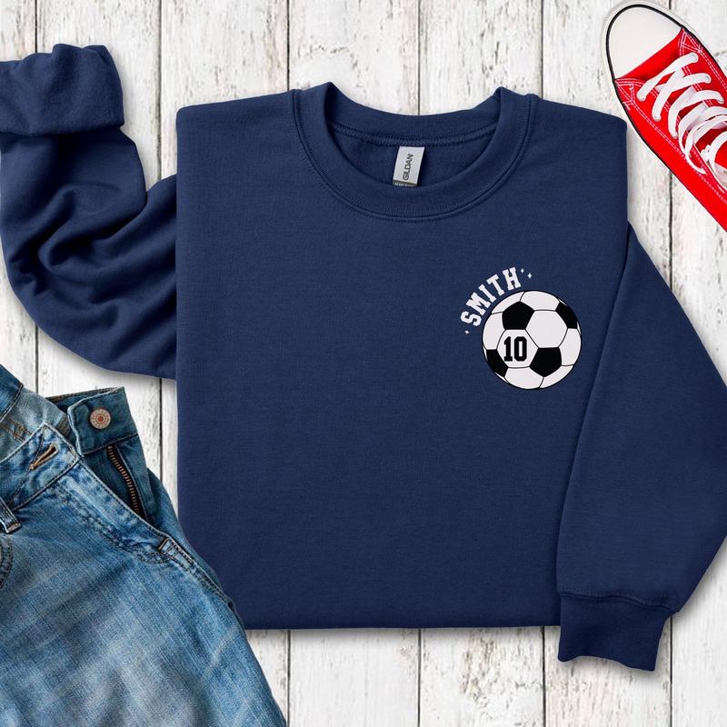Custom Soccer Mom Sweatshirt, Game Day Soccer Sweatshirt for Mom, Cute Soccer Mom Shirt, Personalized Somebodys Loud Mouth Soccer Mama Shirt