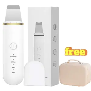 Ultrasonic Skin Spatula Pore Cleaner Serum Infuser & Blackhead Remover Facial with Free Travel Case for Effective Skincare