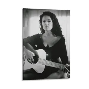 Elevate Modern Bedroom Decor! Salma Hayek's Sexy Actress Poster, As Aesthetic Wall Painting Canvas Posters, A Great Gift Idea. Canvas Poster Bedroom Decor Sports Landscape Office Room Decor Gift Frames Ornaments Decoration Photo Artistic Print Frame-.