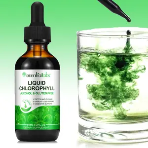 Acentiallabs Liquid Chlorophyll Drops | Liquid Dietary Supplement |  2oz 1-Pack | Natural Mint | Vegan, Non-GMO, Gluten-Free | Internal Deodorant & Digestive Wellnes |  4-Month Supply Detox